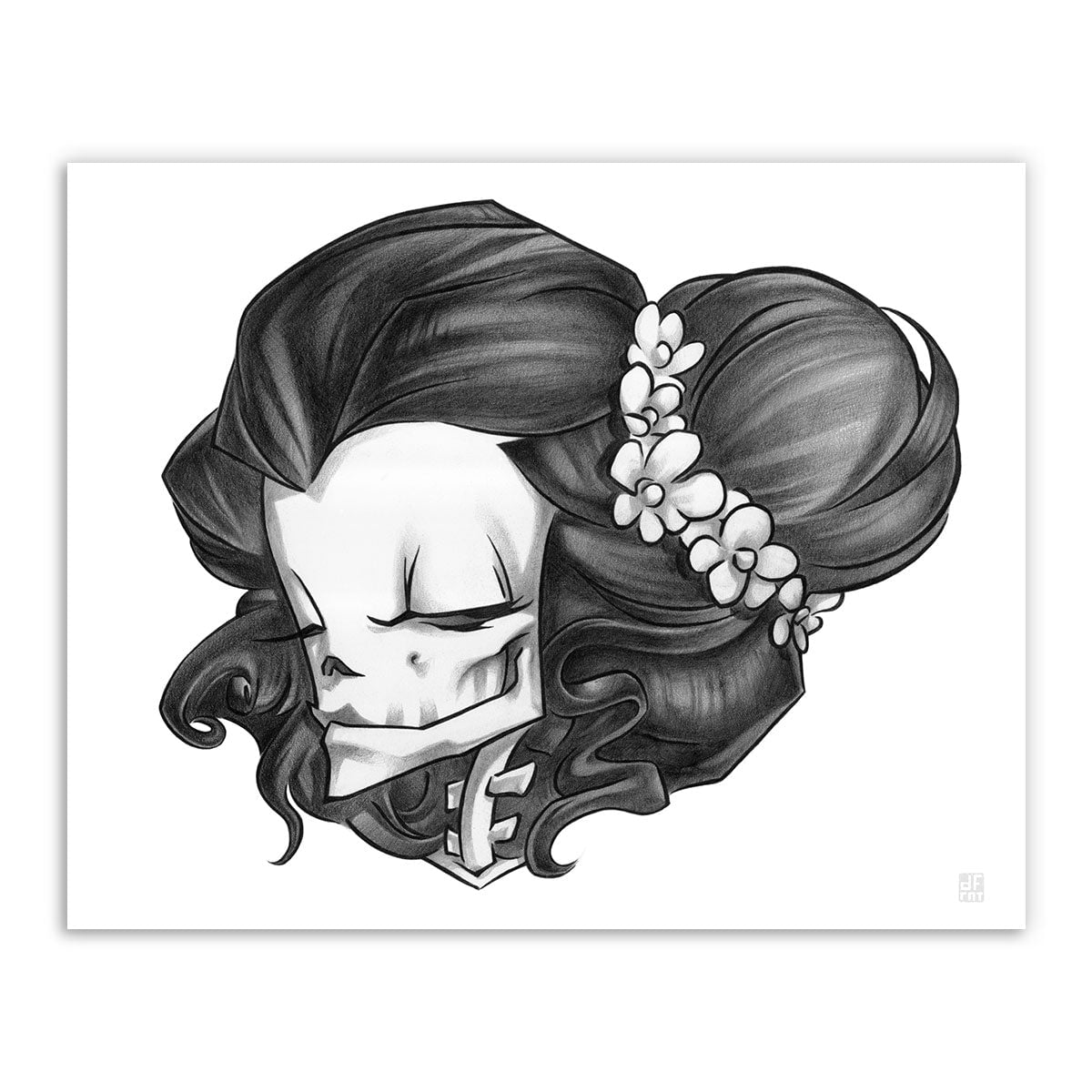 MADAME MUERTE | GRAPHITE | fine art print