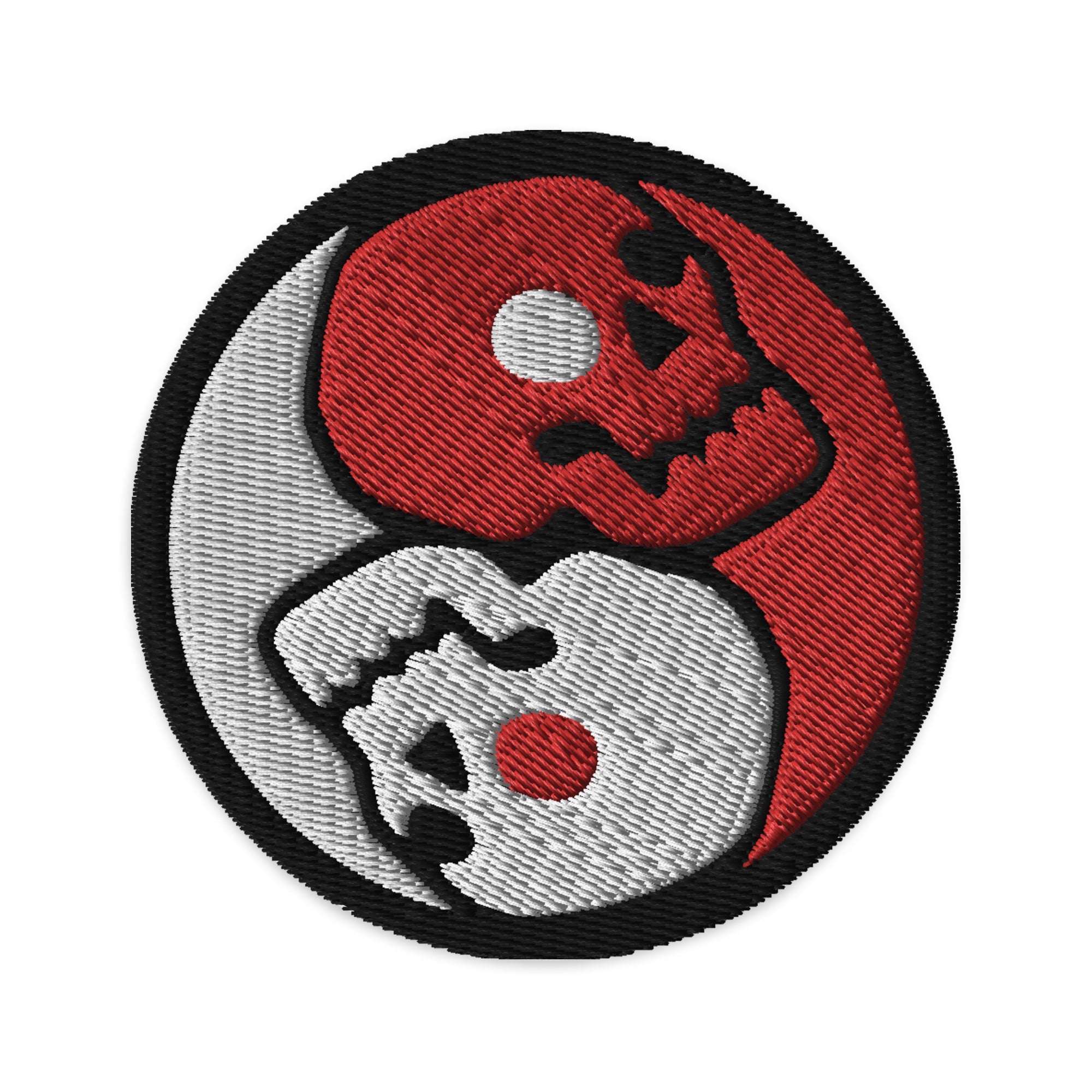 YIN YANG SKULLS | embroidered patch