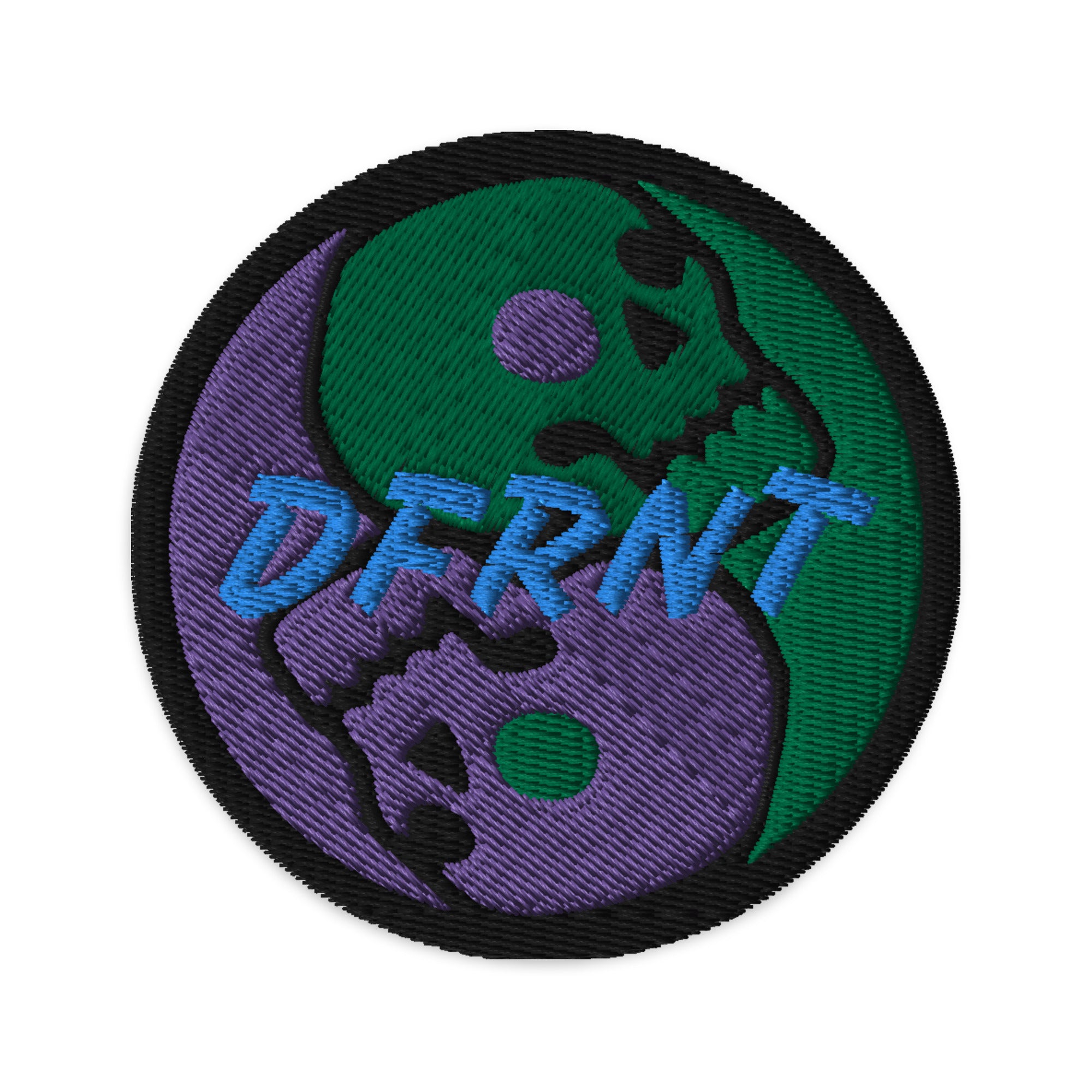 YIN YANG SKULLS | embroidered patch