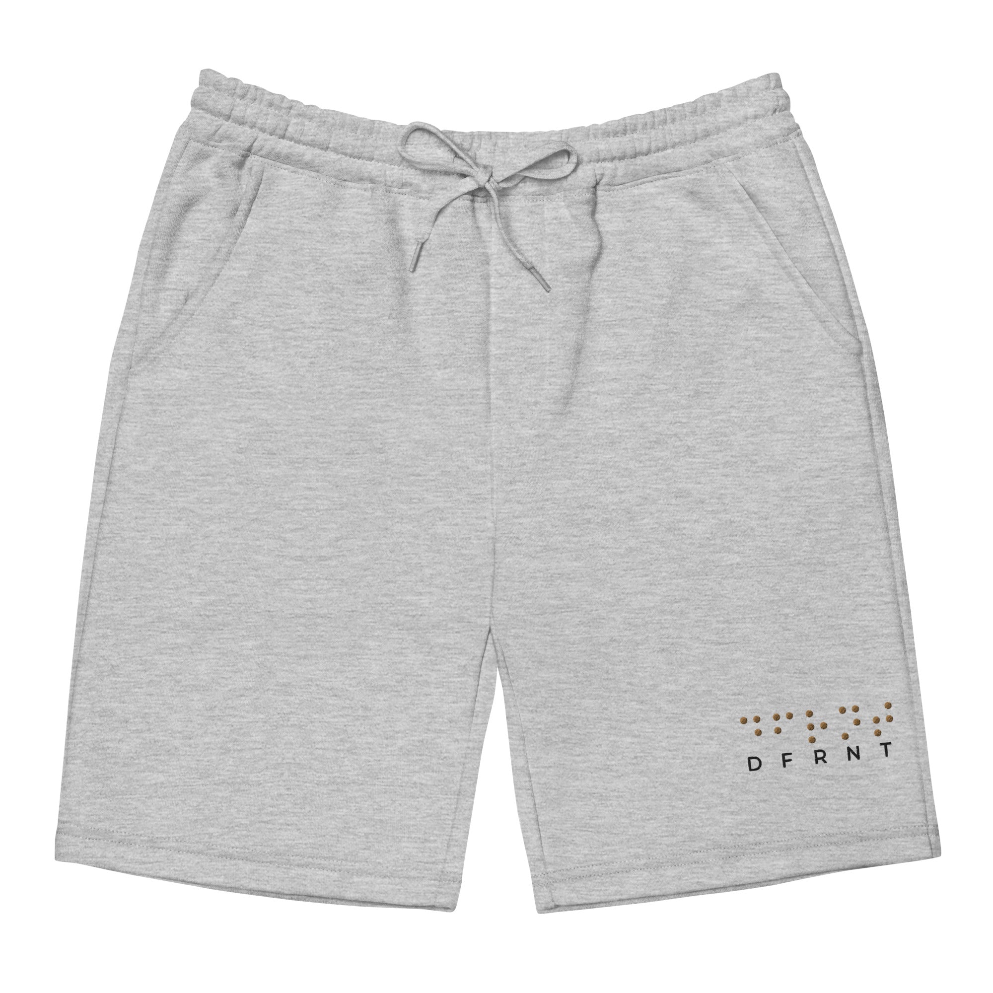 DFRNT BRAILLE | embroidered fleece shorts