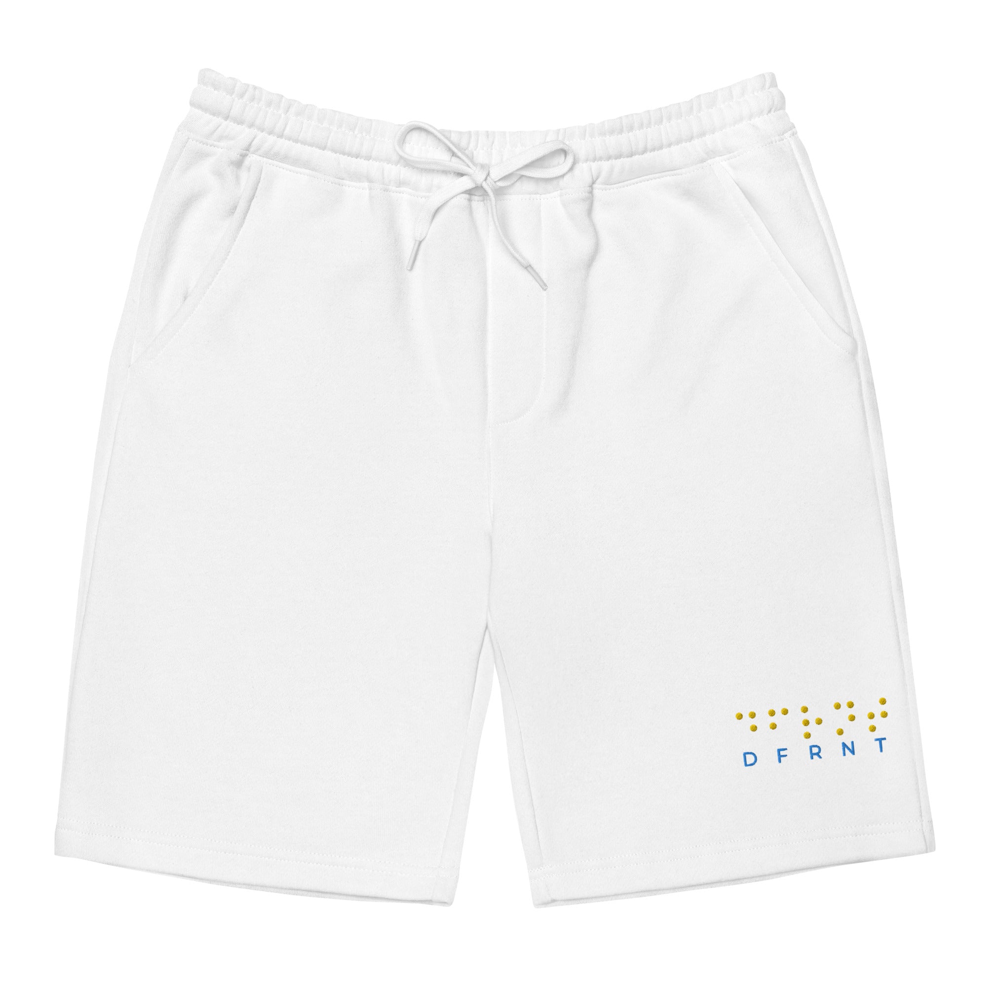 DFRNT BRAILLE | embroidered fleece shorts
