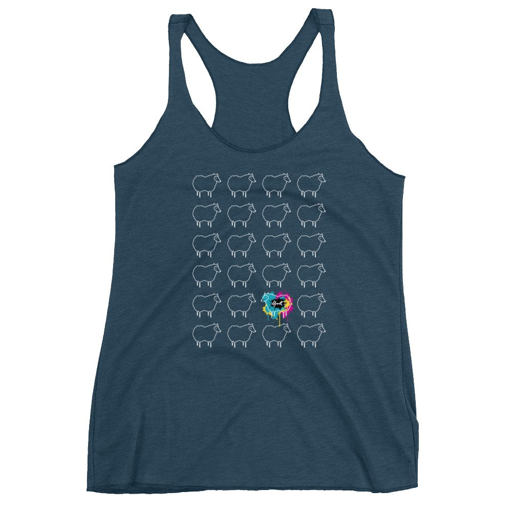 STAND OUT BLACK SHEEP | racerback tank