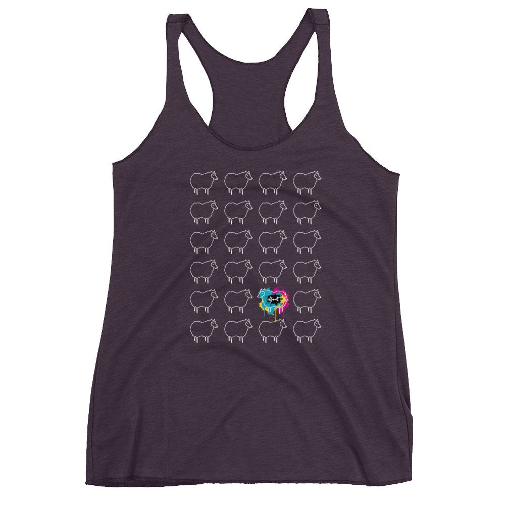 STAND OUT BLACK SHEEP | racerback tank