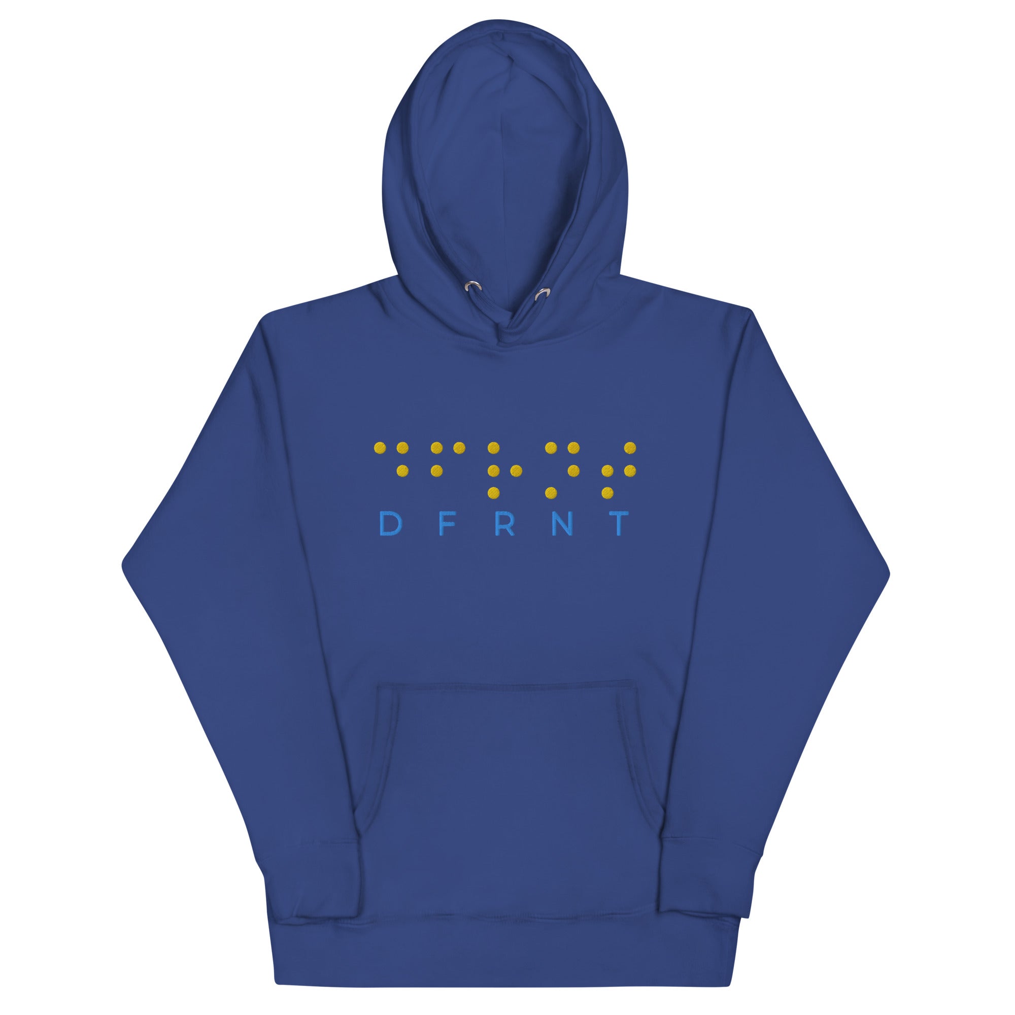 DFRNT BRAILLE | embroidered slim hoodie