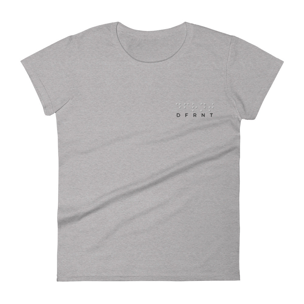 DFRNT BRAILLE | embroidered womens tee