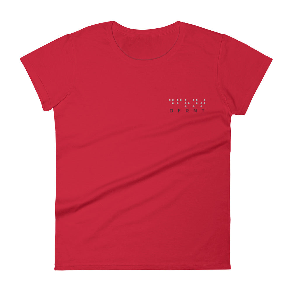 DFRNT BRAILLE | embroidered womens tee
